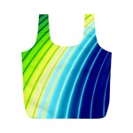 Sporty Stripes Swoosh Green Blue Full Print Recycle Bag (M) Front