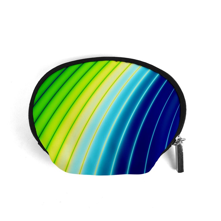 Sporty Stripes Swoosh Green Blue Accessory Pouch (Small)