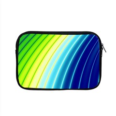 Sporty Stripes Swoosh Green Blue Apple Macbook Pro 15  Zipper Case by SpinnyChairDesigns