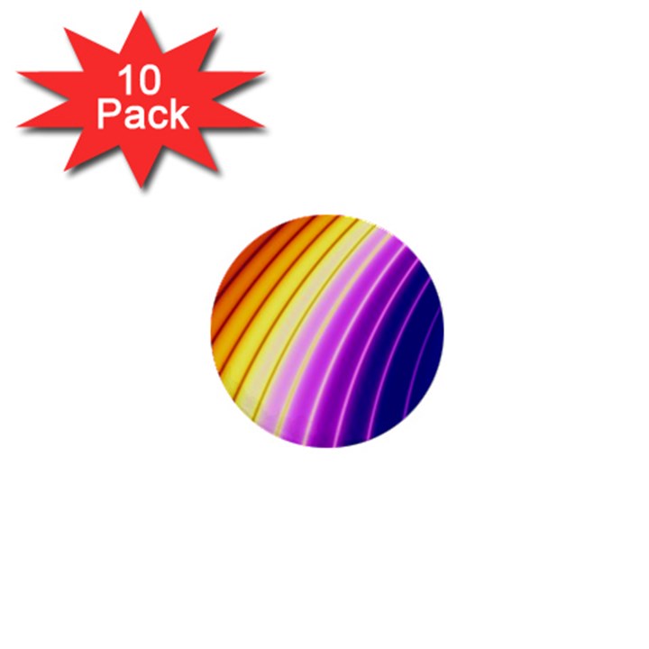 Sporty Stripes Swoosh Purple Gold Red 1  Mini Buttons (10 pack) 