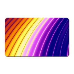 Sporty Stripes Swoosh Purple Gold Red Magnet (rectangular) by SpinnyChairDesigns