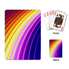 Sporty Stripes Swoosh Purple Gold Red Playing Cards Single Design (rectangle) by SpinnyChairDesigns