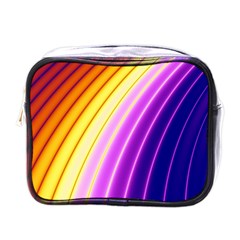 Sporty Stripes Swoosh Purple Gold Red Mini Toiletries Bag (one Side) by SpinnyChairDesigns