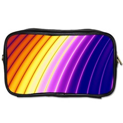 Sporty Stripes Swoosh Purple Gold Red Toiletries Bag (one Side) by SpinnyChairDesigns