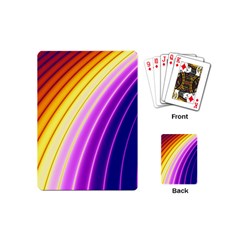 Sporty Stripes Swoosh Purple Gold Red Playing Cards Single Design (mini) by SpinnyChairDesigns