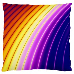 Sporty Stripes Swoosh Purple Gold Red Large Cushion Case (one Side) by SpinnyChairDesigns