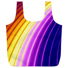 Sporty Stripes Swoosh Purple Gold Red Full Print Recycle Bag (xl) by SpinnyChairDesigns