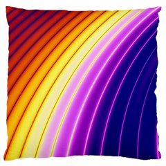 Sporty Stripes Swoosh Purple Gold Red Standard Flano Cushion Case (two Sides) by SpinnyChairDesigns