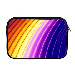 Sporty Stripes Swoosh Purple Gold Red Apple Macbook Pro 17  Zipper Case by SpinnyChairDesigns