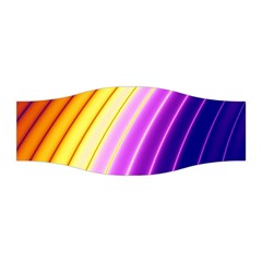 Sporty Stripes Swoosh Purple Gold Red Stretchable Headband by SpinnyChairDesigns