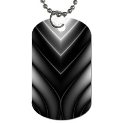 Black And Silver Pattern Dog Tag (two Sides) by SpinnyChairDesigns