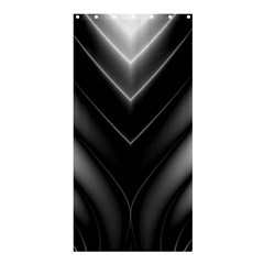 Black And Silver Pattern Shower Curtain 36  X 72  (stall)  by SpinnyChairDesigns