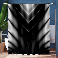 Black and Silver Pattern Shower Curtain 60  x 72  (Medium) 