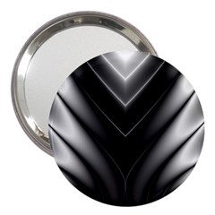 Black and Silver Pattern 3  Handbag Mirrors