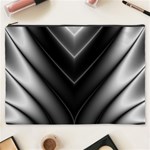 Black and Silver Pattern Cosmetic Bag (XXXL) Front