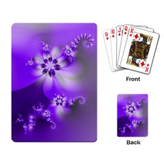 Violet Purple Flower Print Playing Cards Single Design (rectangle) by SpinnyChairDesigns