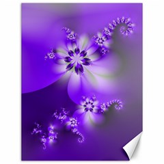 Violet Purple Flower Print Canvas 12  X 16  by SpinnyChairDesigns