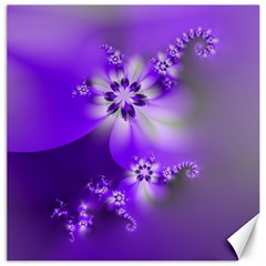 Violet Purple Flower Print Canvas 16  X 16  by SpinnyChairDesigns