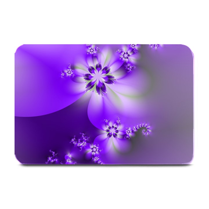 Violet Purple Flower Print Plate Mats