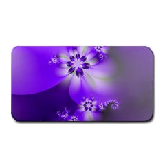 Violet Purple Flower Print Medium Bar Mats by SpinnyChairDesigns