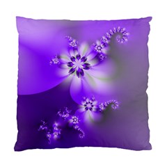 Violet Purple Flower Print Standard Cushion Case (two Sides) by SpinnyChairDesigns