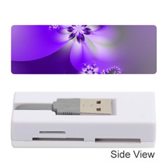 Violet Purple Flower Print Memory Card Reader (stick) by SpinnyChairDesigns