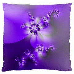 Violet Purple Flower Print Standard Flano Cushion Case (one Side) by SpinnyChairDesigns