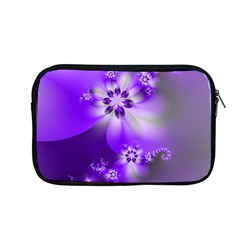 Violet Purple Flower Print Apple Macbook Pro 13  Zipper Case by SpinnyChairDesigns