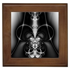 Abstract Black And White Art Framed Tile by SpinnyChairDesigns