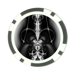 Abstract Black And White Art Poker Chip Card Guard by SpinnyChairDesigns