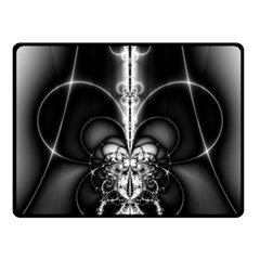 Abstract Black And White Art Fleece Blanket (small) by SpinnyChairDesigns