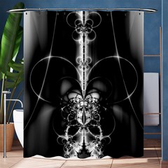 Abstract Black And White Art Shower Curtain 60  X 72  (medium)  by SpinnyChairDesigns