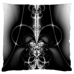 Abstract Black And White Art Standard Flano Cushion Case (one Side) by SpinnyChairDesigns