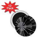 Abstract Black and White Stripes 1.75  Magnets (10 pack)  Front