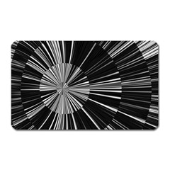 Abstract Black And White Stripes Magnet (rectangular) by SpinnyChairDesigns