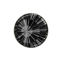 Abstract Black And White Stripes Hat Clip Ball Marker (4 Pack) by SpinnyChairDesigns