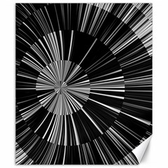 Abstract Black And White Stripes Canvas 20  X 24  by SpinnyChairDesigns