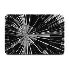 Abstract Black And White Stripes Plate Mats by SpinnyChairDesigns