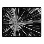 Abstract Black and White Stripes Fleece Blanket (Small) 50 x40  Blanket Front