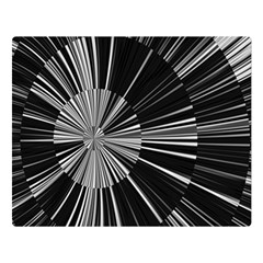 Abstract Black And White Stripes Double Sided Flano Blanket (large)  by SpinnyChairDesigns