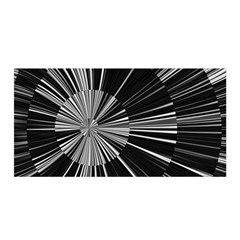 Abstract Black And White Stripes Satin Wrap by SpinnyChairDesigns