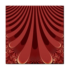 Vermilion Stripes Tile Coaster by SpinnyChairDesigns