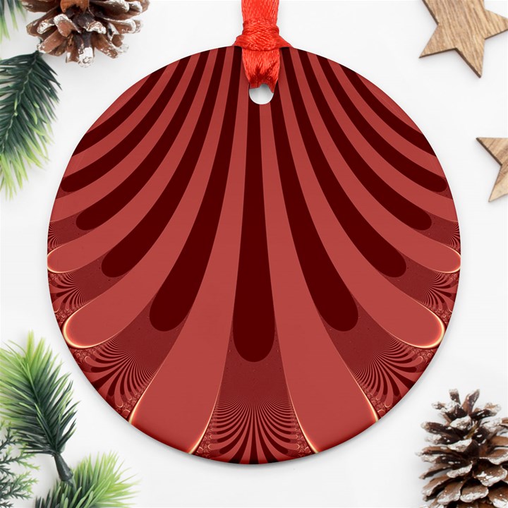 Vermilion Stripes Ornament (Round)