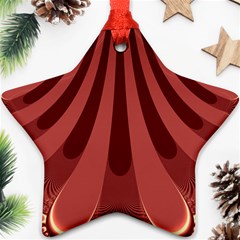 Vermilion Stripes Ornament (Star)