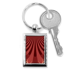 Vermilion Stripes Key Chain (Rectangle)