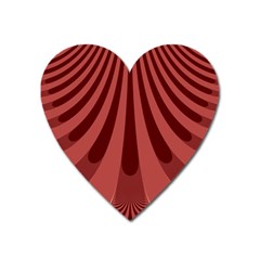 Vermilion Stripes Heart Magnet