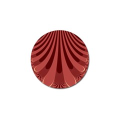 Vermilion Stripes Golf Ball Marker