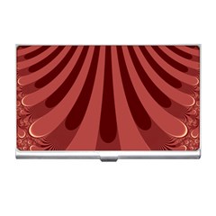 Vermilion Stripes Business Card Holder