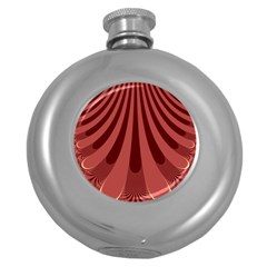 Vermilion Stripes Round Hip Flask (5 oz)