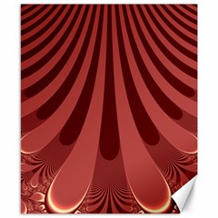 Vermilion Stripes Canvas 8  X 10  by SpinnyChairDesigns